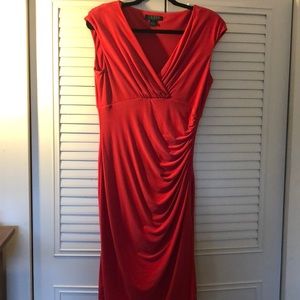 Ralph Lauren coral evening dress